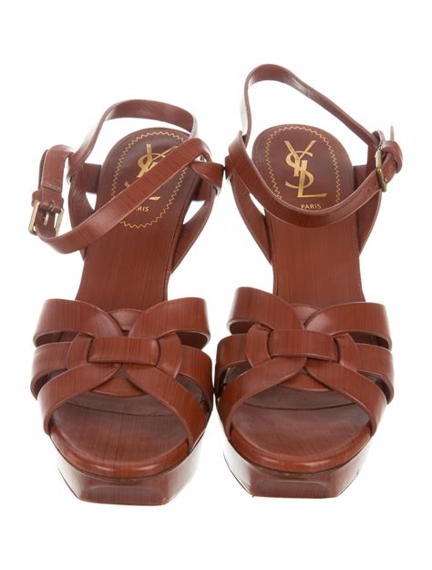 ysl shoes platform|TRIBUTE platform sandals in smooth leather .